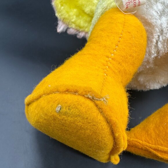 Vintage Rushton Rubber Face Duck Yellow Duckling Stuffed Animal Toy Kitschy READ - Picture 8 of 15